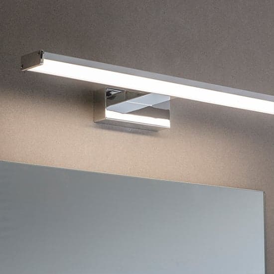 Axis Frosted Plastic Wall Light In Chrome_4
