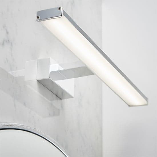 Axis Frosted Plastic Wall Light In Chrome_1