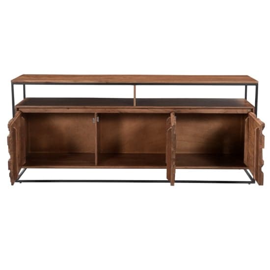 Axis Large Acacia Wood Sideboard With 3 Doors In Natural_2