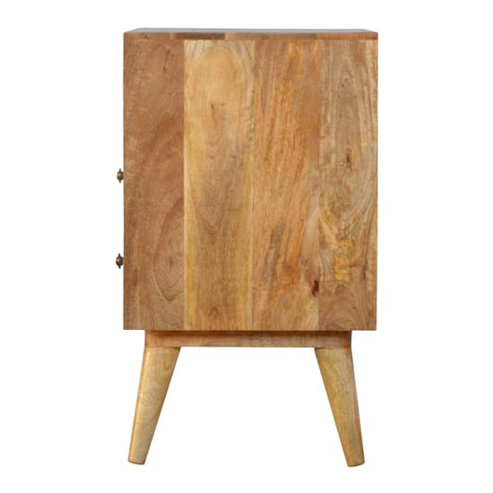 Prima Wooden Bedside Cabinet In Oak Ish With Open Slot_4