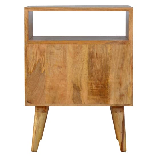 Prima Wooden Bedside Cabinet In Oak Ish With Open Slot_5