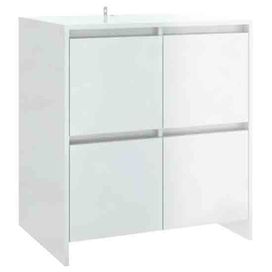 Axton High Gloss Storage Cabinet With 4 Doors In White_4