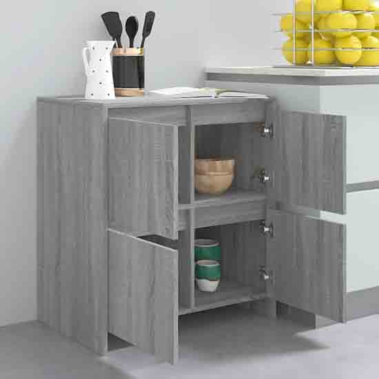 Axton Wooden Storage Cabinet With 4 Doors In Grey Sonoma_2