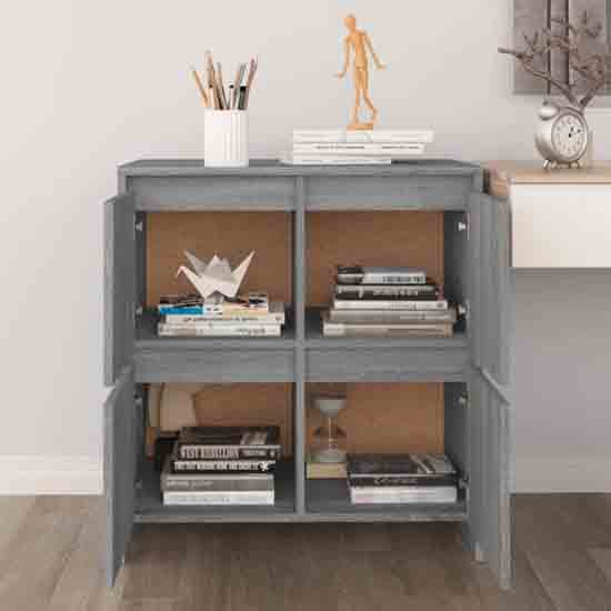 Axton Wooden Storage Cabinet With 4 Doors In Grey Sonoma_3