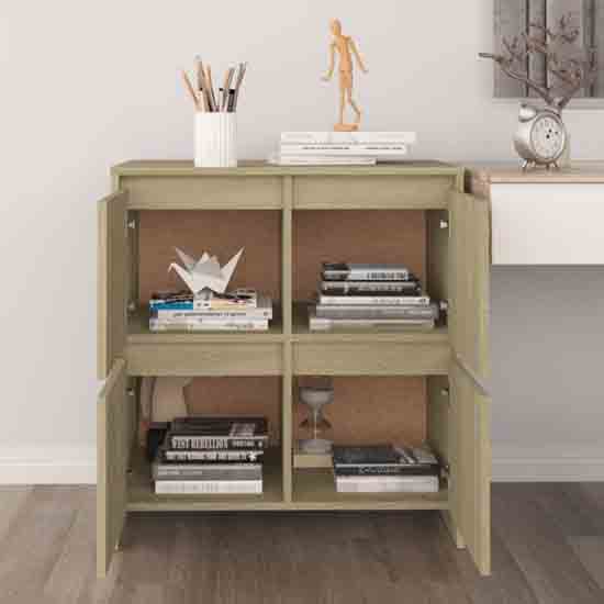 Axton Wooden Storage Cabinet With 4 Doors In Sonoma Oak_3