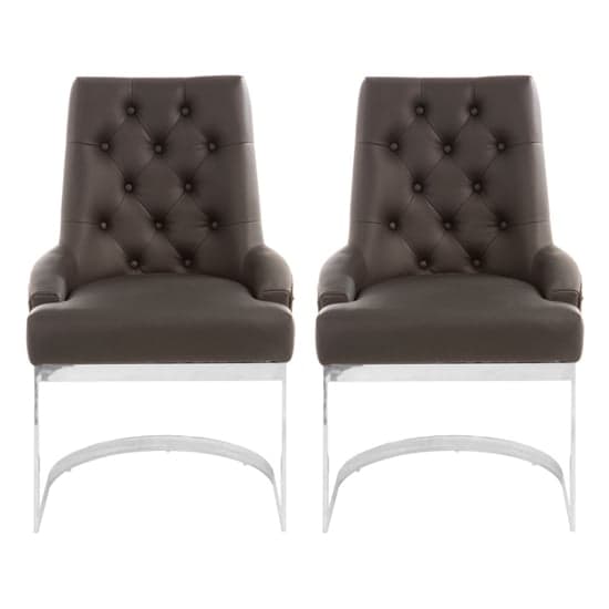 Azaltro Black Faux Leather Dining Chairs In Pair_1