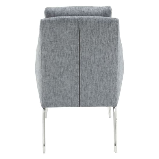 Azaltro Fabric Bedroom Chair With Footstool In Grey_5