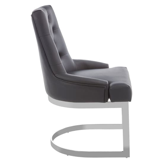 Azaltro Upholstered Faux Leather Dining Chair In Black_3