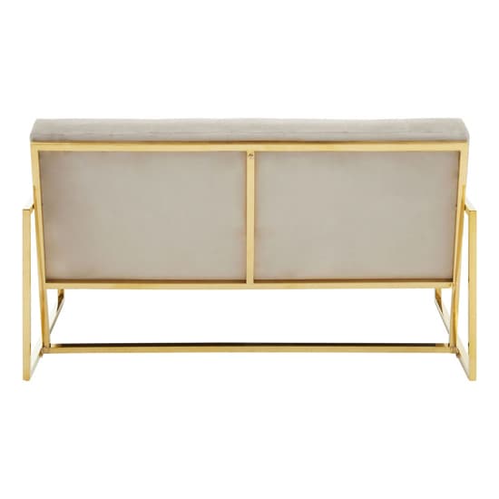 Azaltro Velvet 2 Seater Sofa With Gold Steel Frame In Mink_4