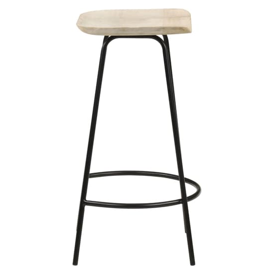 Azul Natural Wooden Bar Stools With Black Metal Frame In A Pair_3