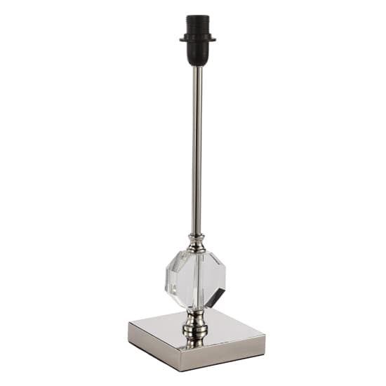 Azusa Grey Linen Shade Crystal Table Lamp with Metal Base_4