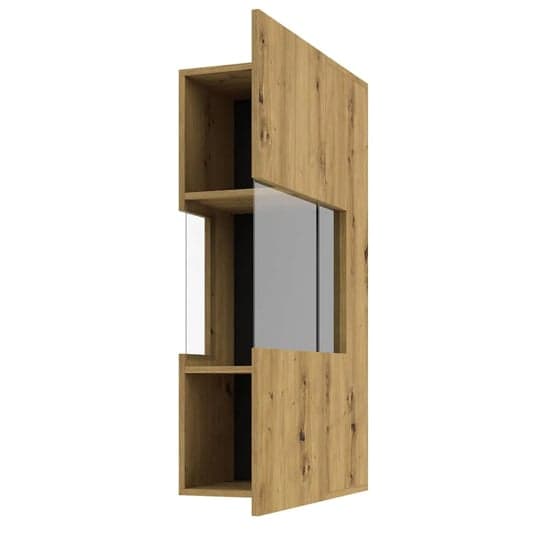 Azusa Wooden Display Cabinet Wall Hung In Artisan Oak_3