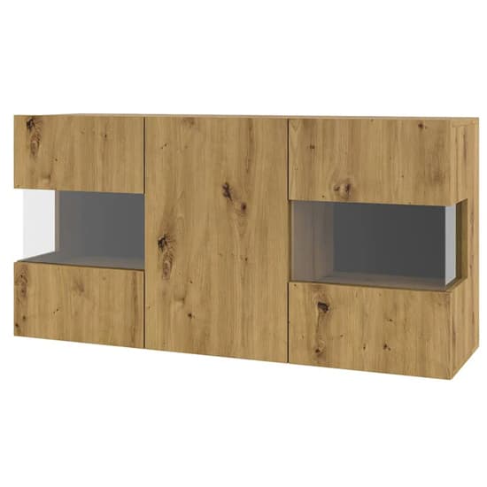 Azusa Wooden Sideboard With 3 Doors In Artisan Oak_2