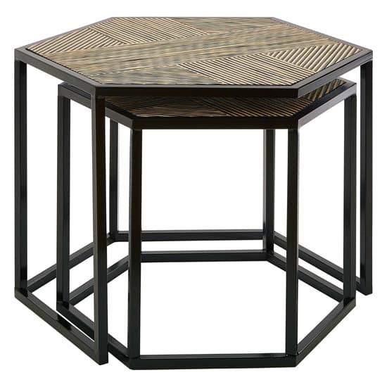 Bablet Wooden Set Of 2 Side Tables In Natural And Black_3