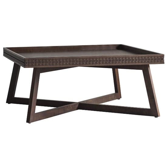 Bahia Square Wooden Coffee Table In Brown_2