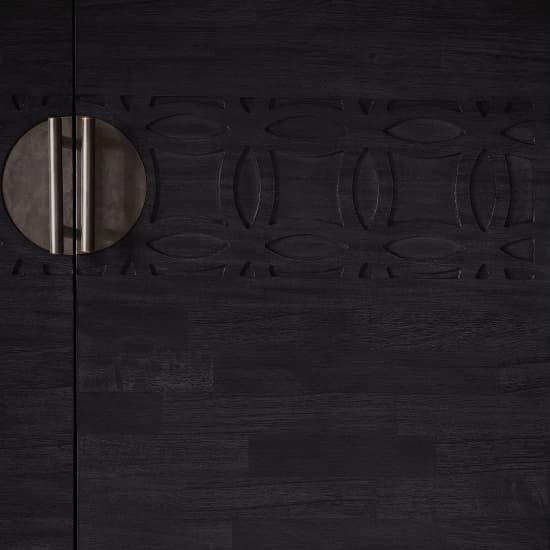 Bahia Wooden Bar Cabinet With 2 Doors In Matt Black Charcoal_3