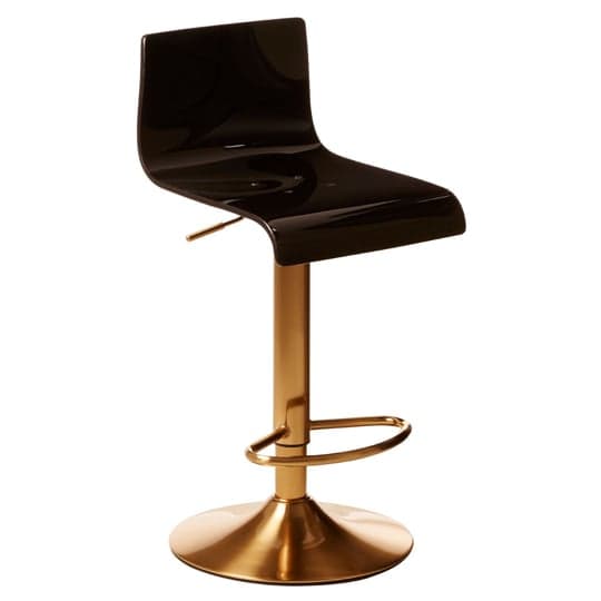 Baino Black Acrylic Bar Chairs With Gold Base In A Pair_2