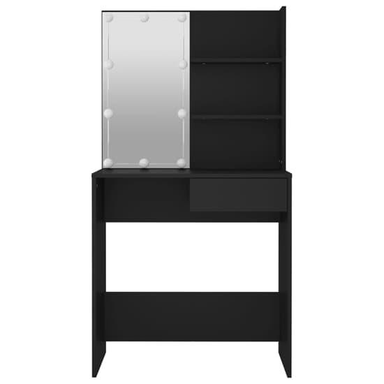 Baina Wooden Dressing Table In Black With LED Lights_6