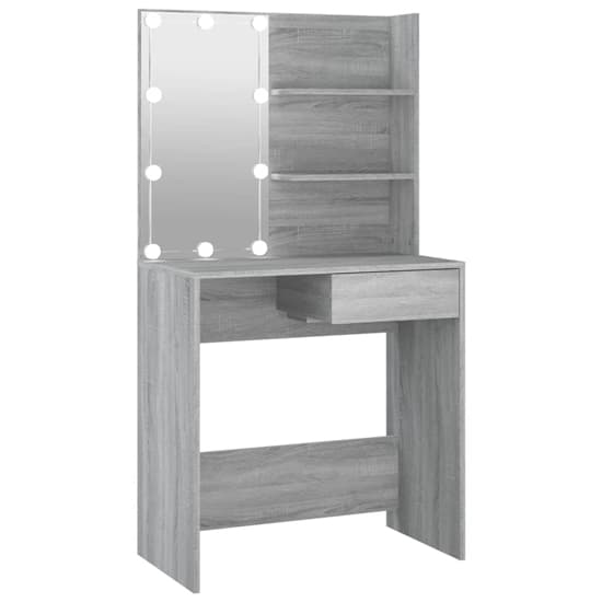 Baina Wooden Dressing Table In Grey Sonoma Oak With LED Lights_3