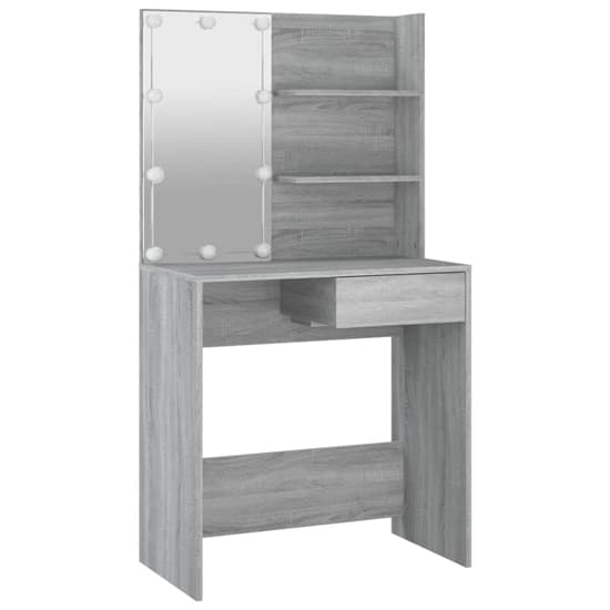 Baina Wooden Dressing Table In Grey Sonoma Oak With LED Lights_4