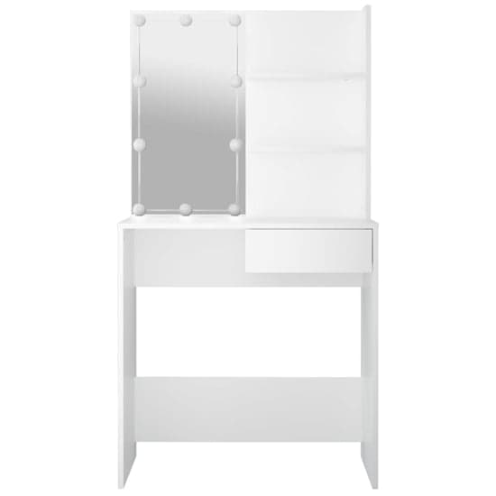 Baina Wooden Dressing Table In White With LED Lights_6