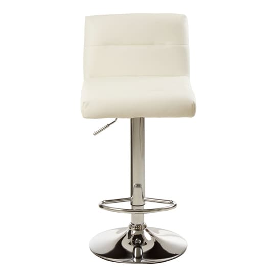 Baino White Leather Bar Chairs With Chrome Base In A Pair_2