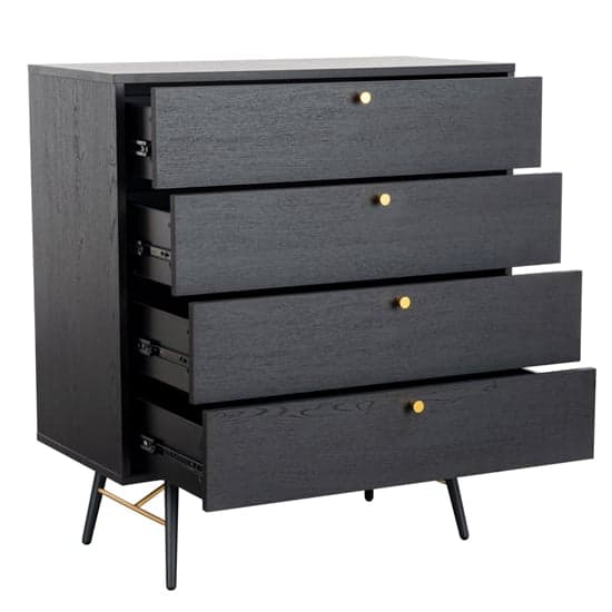 Baiona Wooden Chest Of 4 Drawer In Black Oak_2