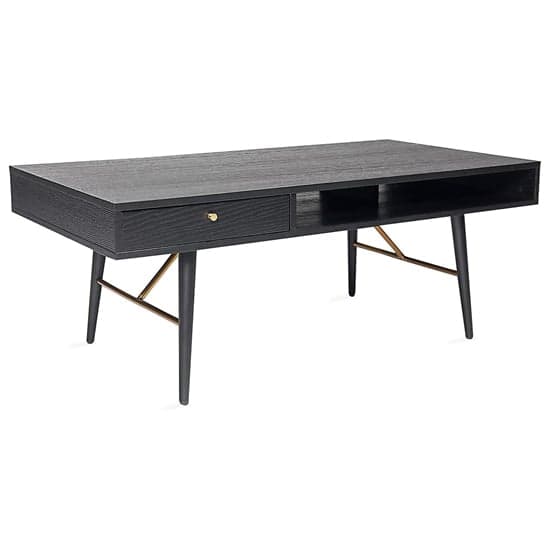 Baiona Wooden Coffee Table With 1 Drawer In Black Oak_1