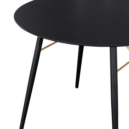 Baiona Wooden Dining Table Round In Black Oak_4