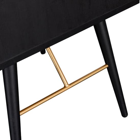 Baiona Wooden Lamp Table With 1 Drawer In Black Oak_2