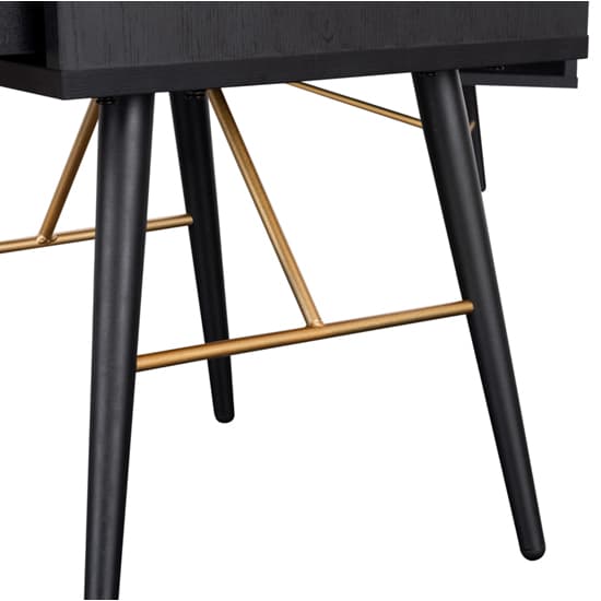 Baiona Wooden Lamp Table With 1 Drawer In Black Oak_3