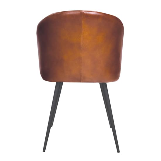 Bakewell Genuine Leather Tub Chair In Bruciato Tan_3