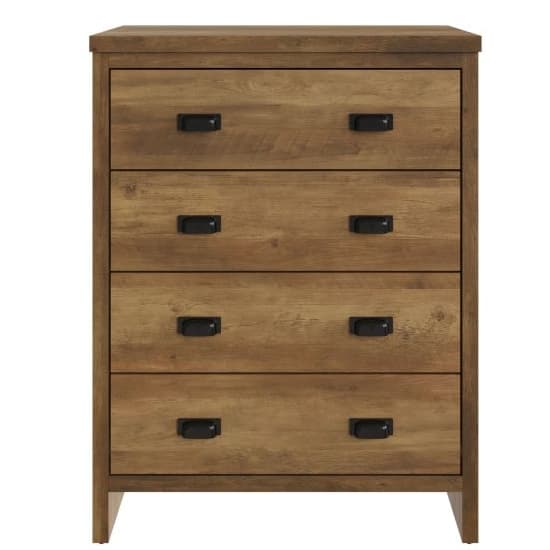 Balcombe Wooden Chest Of 4 Drawers In Knotty Oak_2