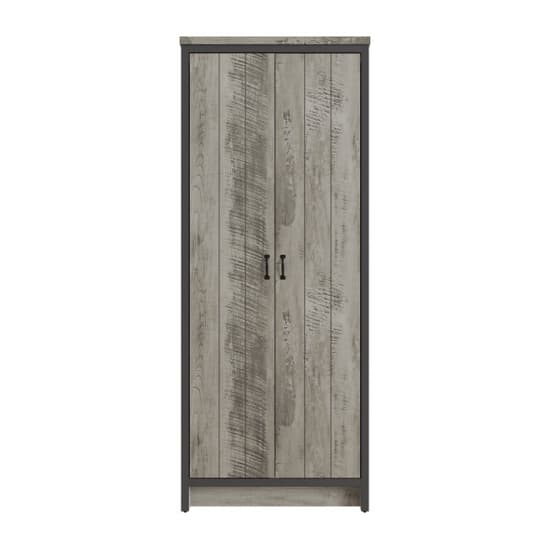 Balcombe Wooden Wardrobe With 2 Doors In Grey_2