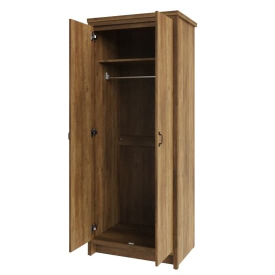 Balcombe Wooden Wardrobe With 2 Doors In Knotty Oak_5