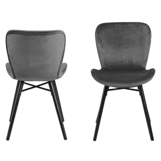 Baldwin Dark Grey Fabric Dining Chairs In Pair_2