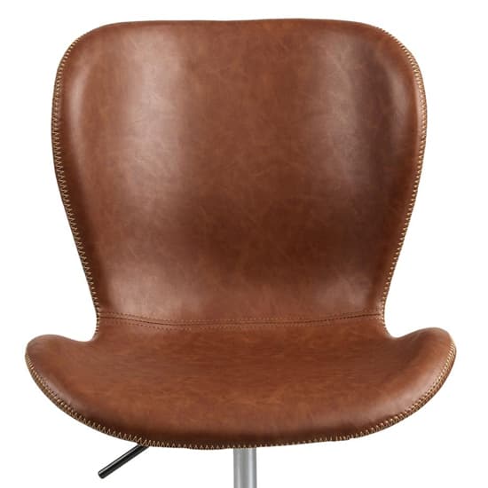 Baldwin PU Leather Home And Office Chair In Brown_4