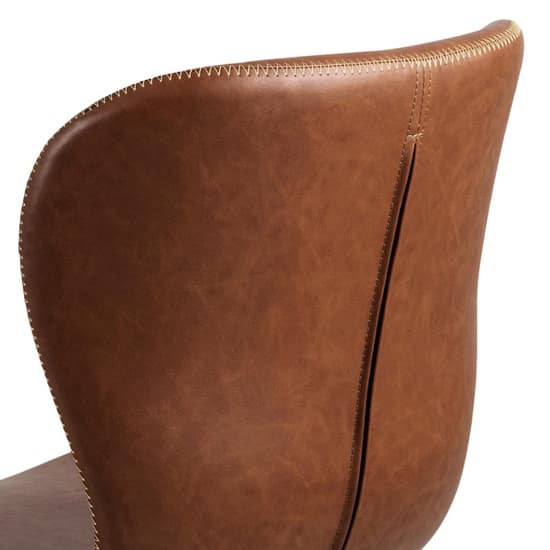 Baldwin PU Leather Home And Office Chair In Brown_6