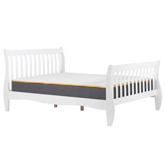 Balford Pine Wood Double Bed In White_2