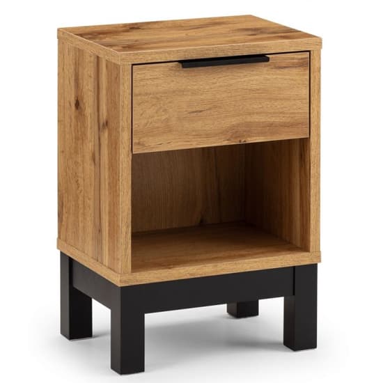 Baara Wooden Bedside Cabinet With 1 Drawer In Oak_3