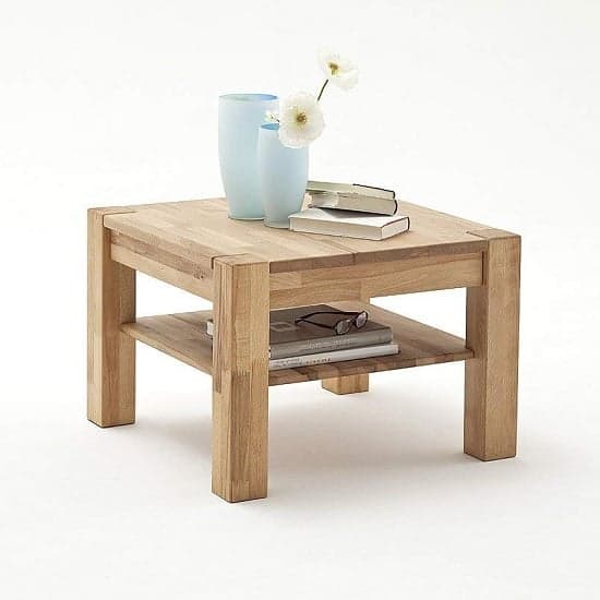 Balisaro Wooden Coffee Table Square In Beech Heartwood