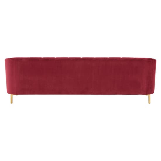 Balles Upholstered Velvet 3 Seater Sofa In Wine_4