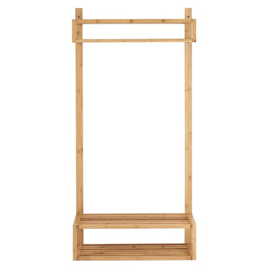 Ballie Wall Hung Wooden Coat Rack With Clothes Bar In Natural_4