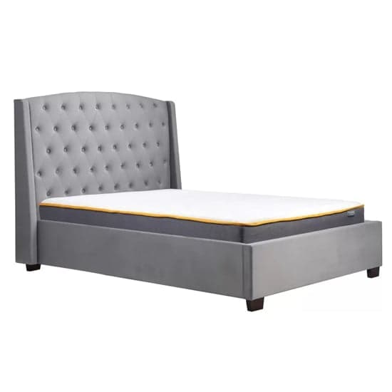 Balmorals Fabric Double Bed In Grey_2