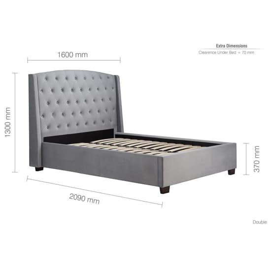 Balmorals Fabric Double Bed In Grey_7