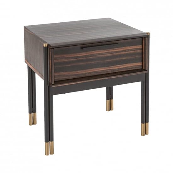 Balta Wooden Bedside Cabinet With 1 Drawer In Ebony_2
