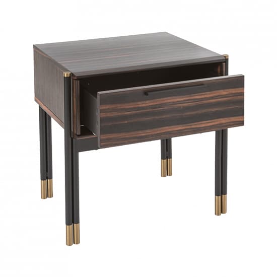 Balta Wooden Bedside Cabinet With 1 Drawer In Ebony_3