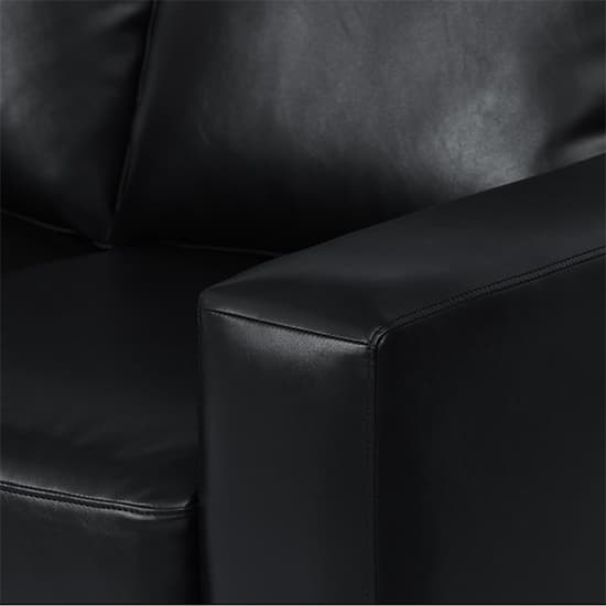 Baltic Faux Leather 2 Seater Sofa In Black_8