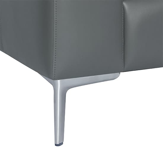 Baltic Faux Leather 2 Seater Sofa In Dark Grey_8