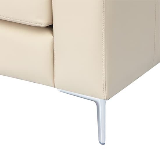 Baltic Faux Leather 2 Seater Sofa In Ivory_9